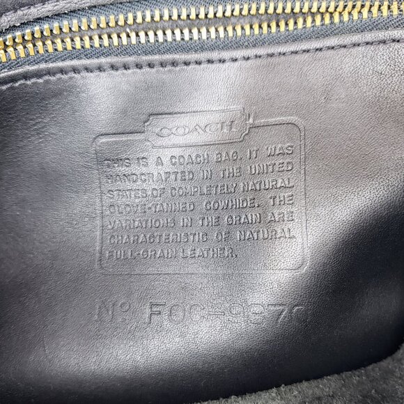 Coach Court Satchel & Crossbody Bag - Vintage Black Leather (Made in US) - Picture 15 of 16